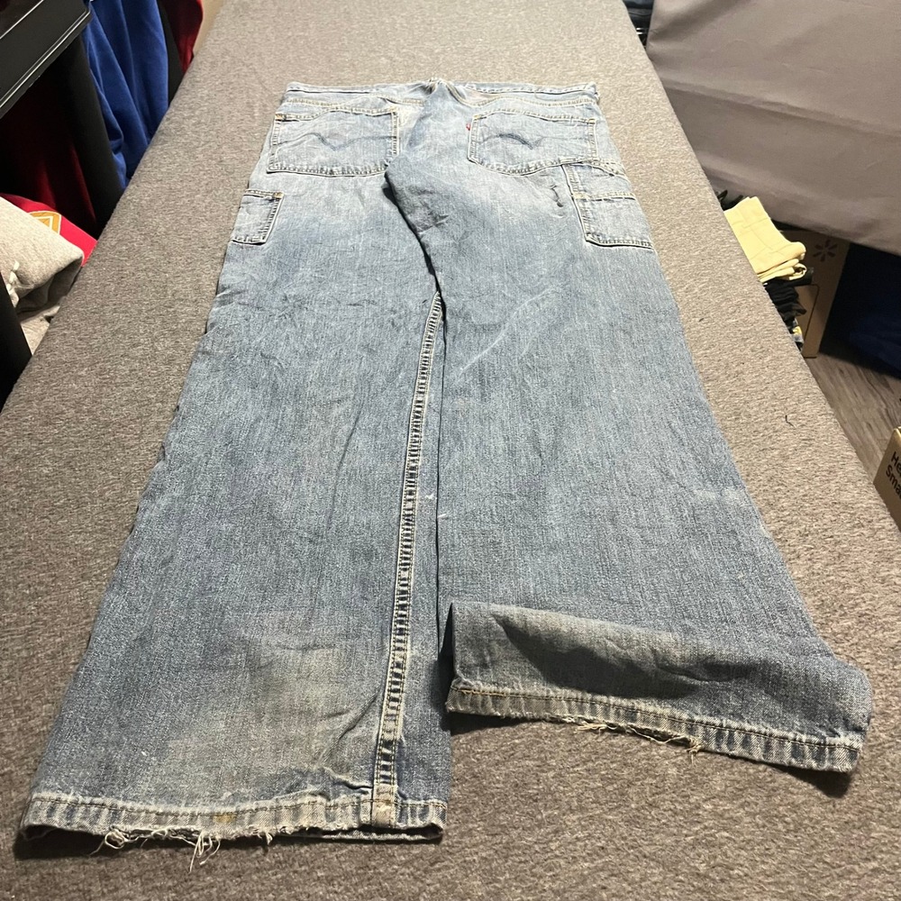 Levis Carpenter Loose Straight Leg Jeans Mens 38x36 Blue Denim Utility Pants